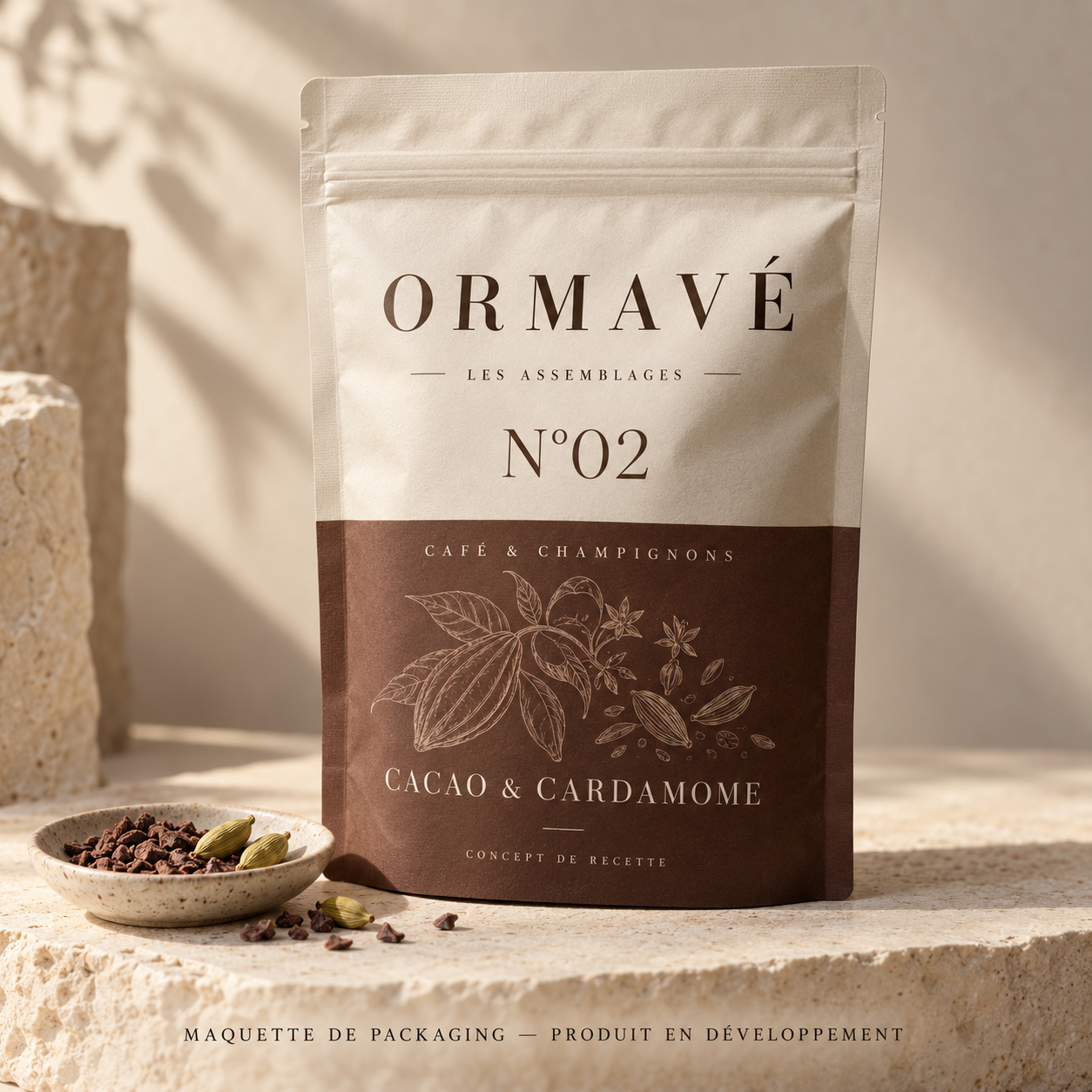Détail de la matière et de l'illustration du sachet N°02